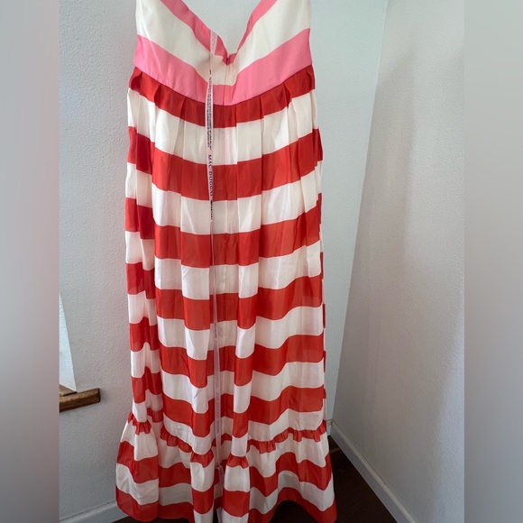 Mac Duggal Orange and White Strapless Sundress NWT - Picture 10 of 11